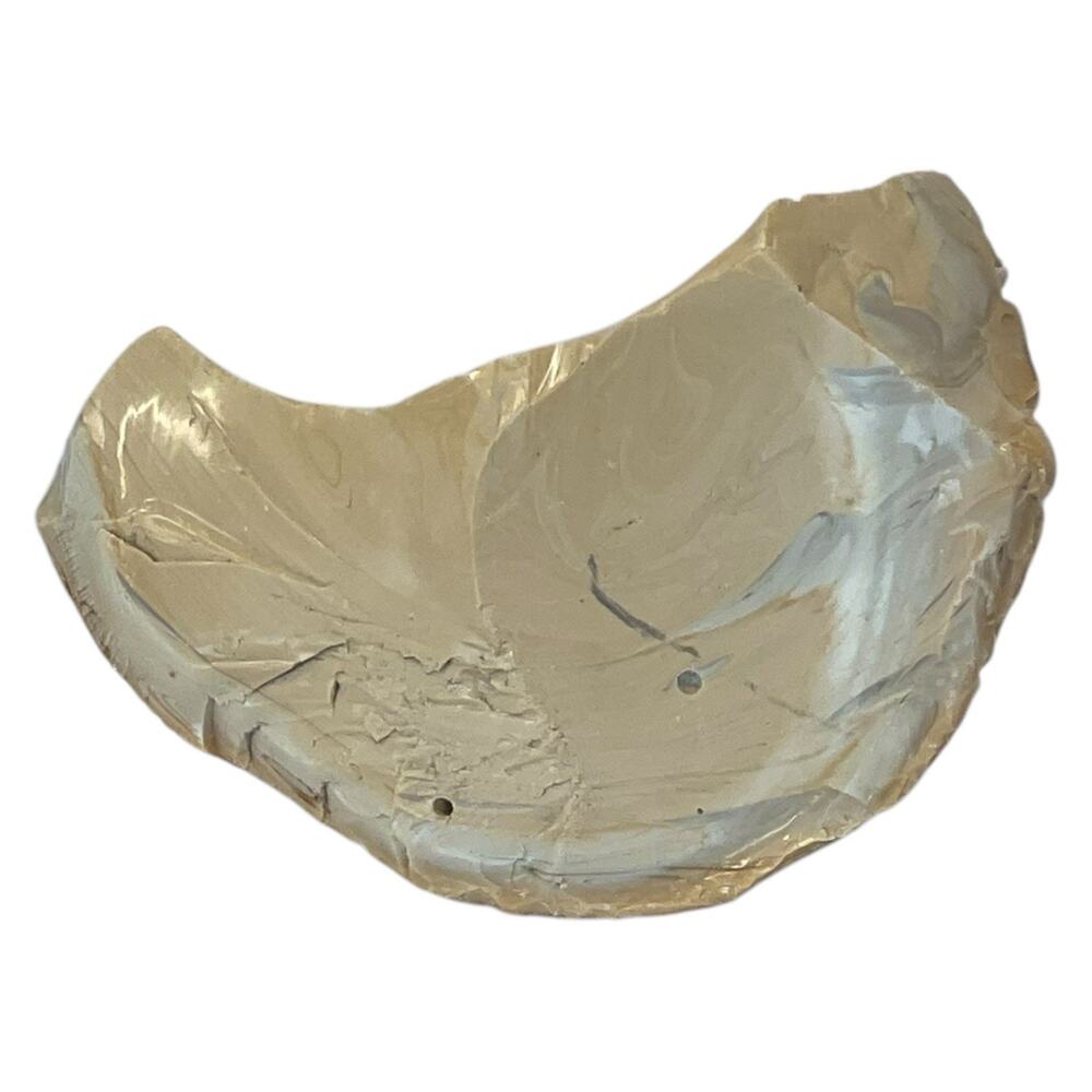 Carmelโ Cream Swirl Art Glass Cullet Slag Glass #5XL106